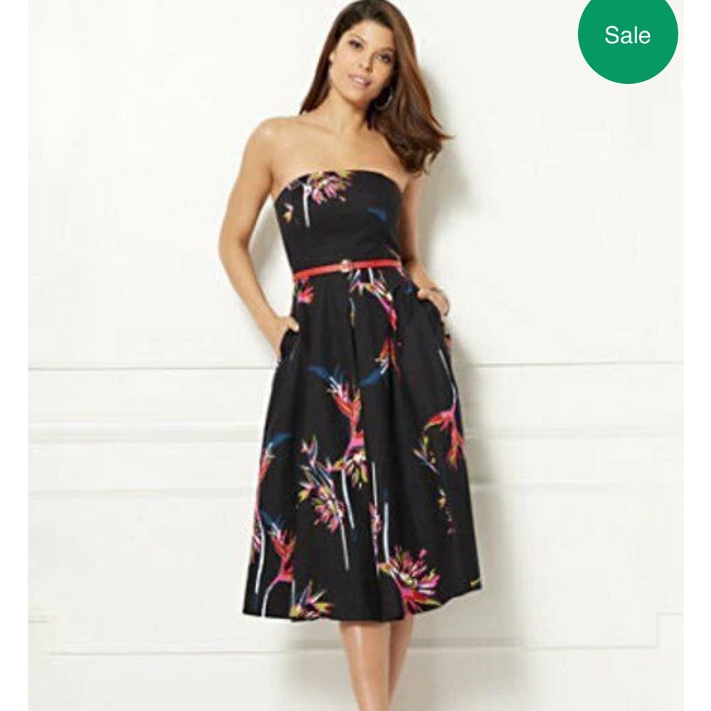 NY&Co Eva Mendes Bird of Paradise
"Del Mar Strapless Dress"
Size S